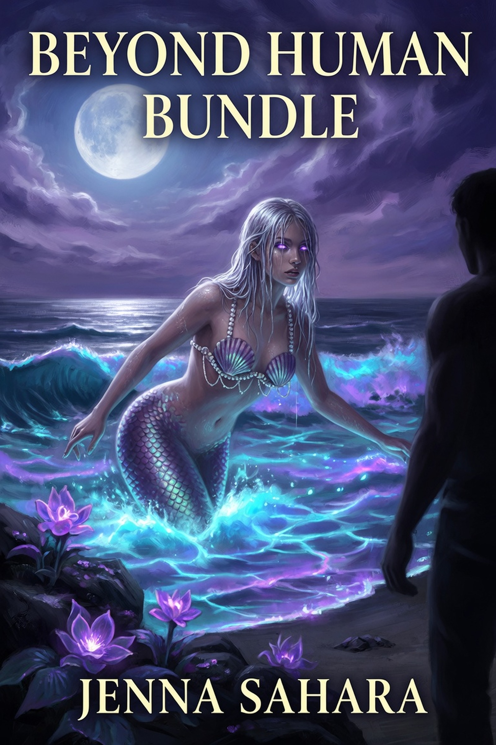 Beyond Human Bundle book cover by Jenna Sahara